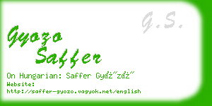 gyozo saffer business card